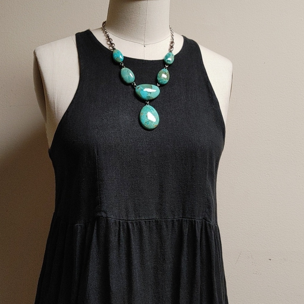 CIVICO 51 Black Linen Tiered Dress Size XS - Picture 3 of 13